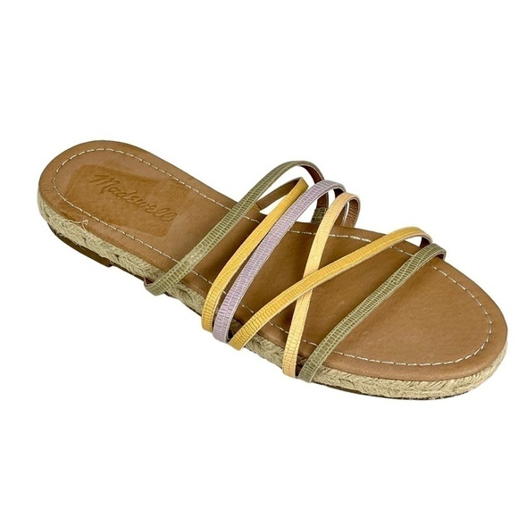 MADEWELL KATHRYN COLORBLOCK SNAKE EMBOSSED LEATHER ESPADRILLE SANDAL - Picture 4 of 14